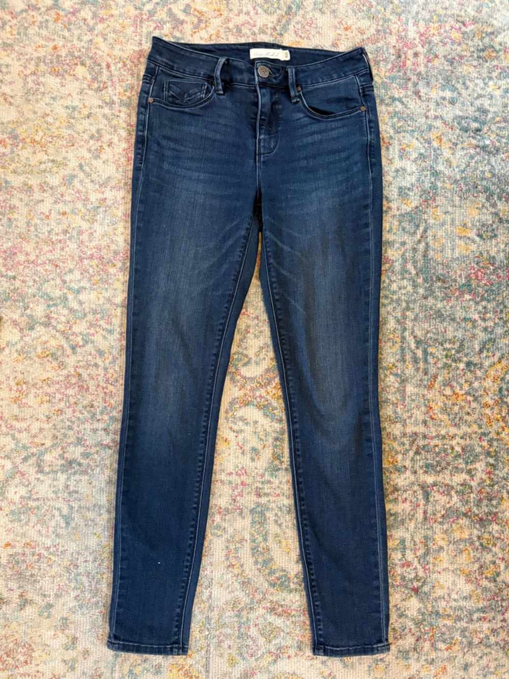 Women’s Size 25 Unpublished Skinny Jeans Stretch Denim Dark Blue Mid rise